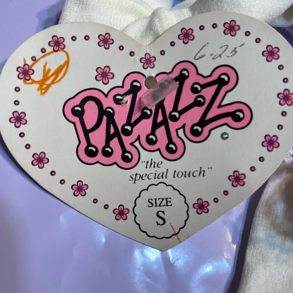 Pazazz children’s ruffled socks, two pair. Blue and rose accents.  Size small.